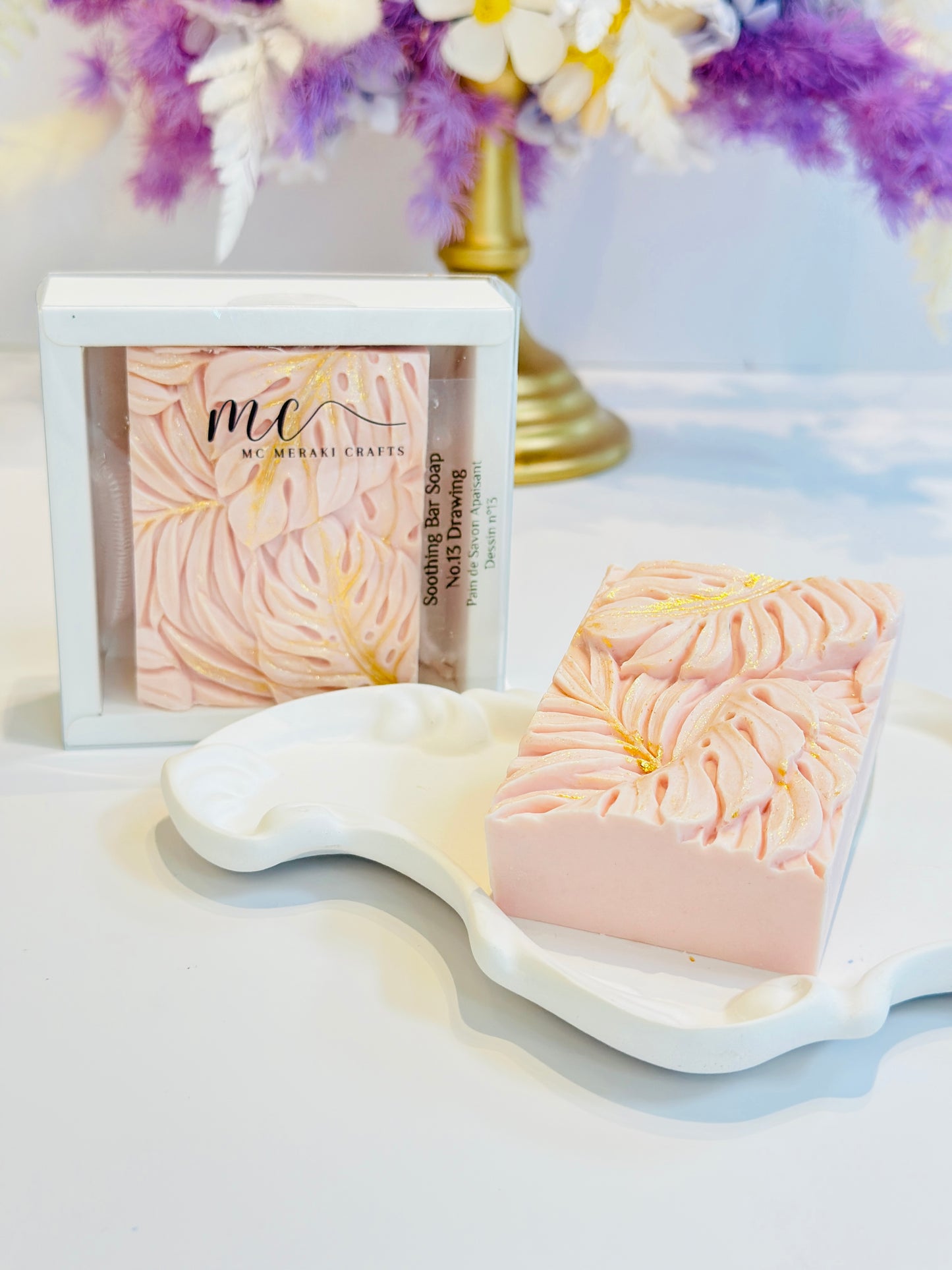 Soothing bar Soap No 13. Drawing - Scent : Cherry Blossom