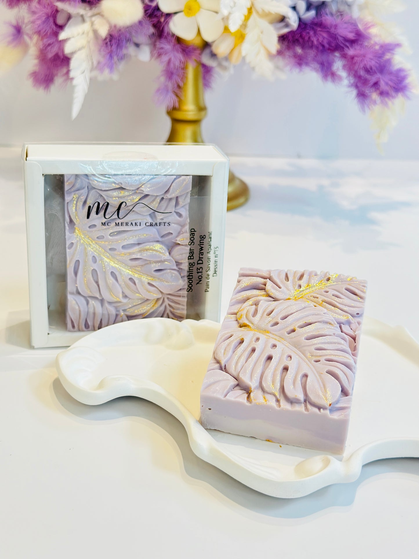 Soothing bar Soap No 13. Drawing - Scent : Blossom