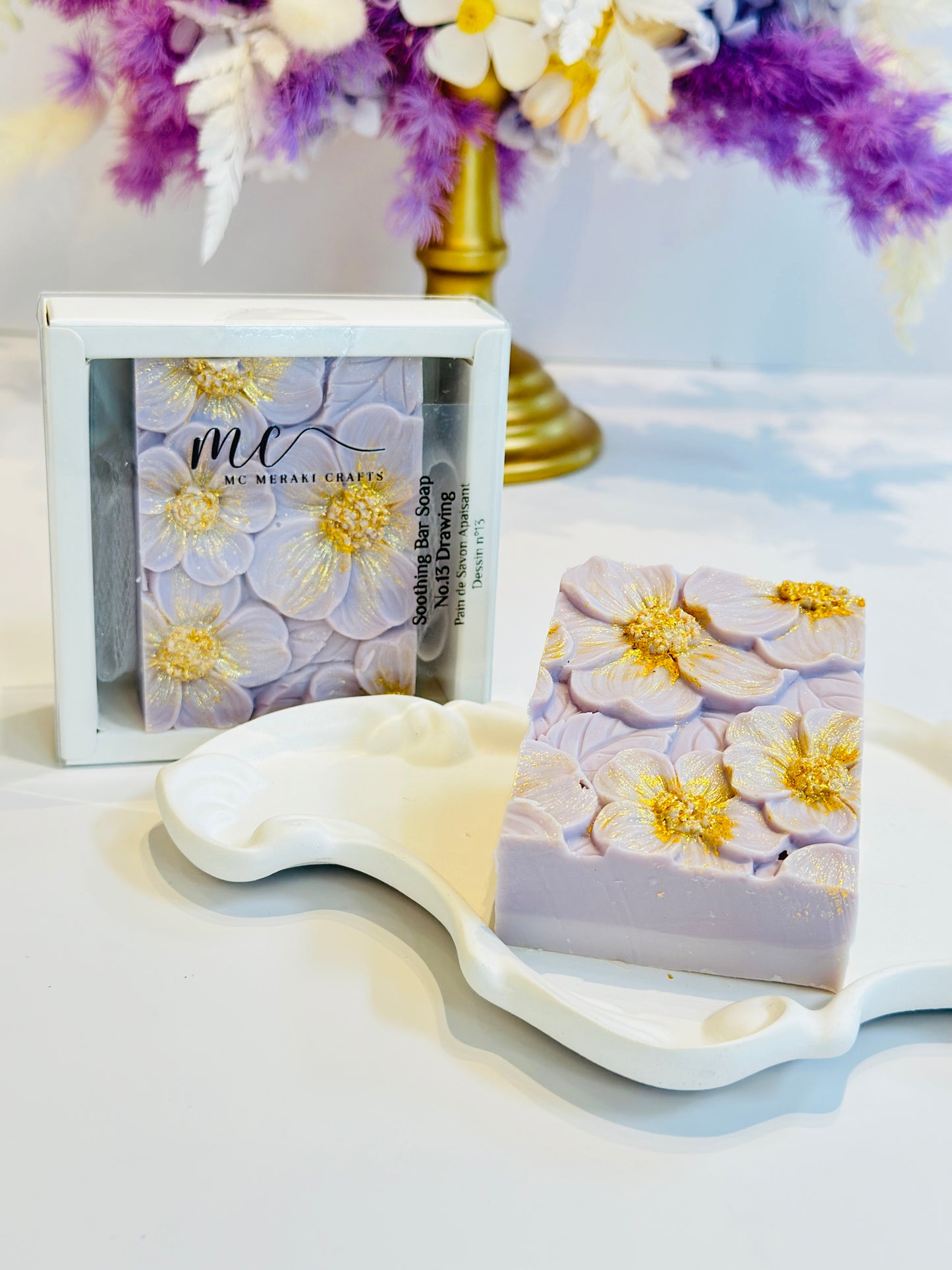 Soothing bar Soap No 13. Drawing - Scent : Blossom