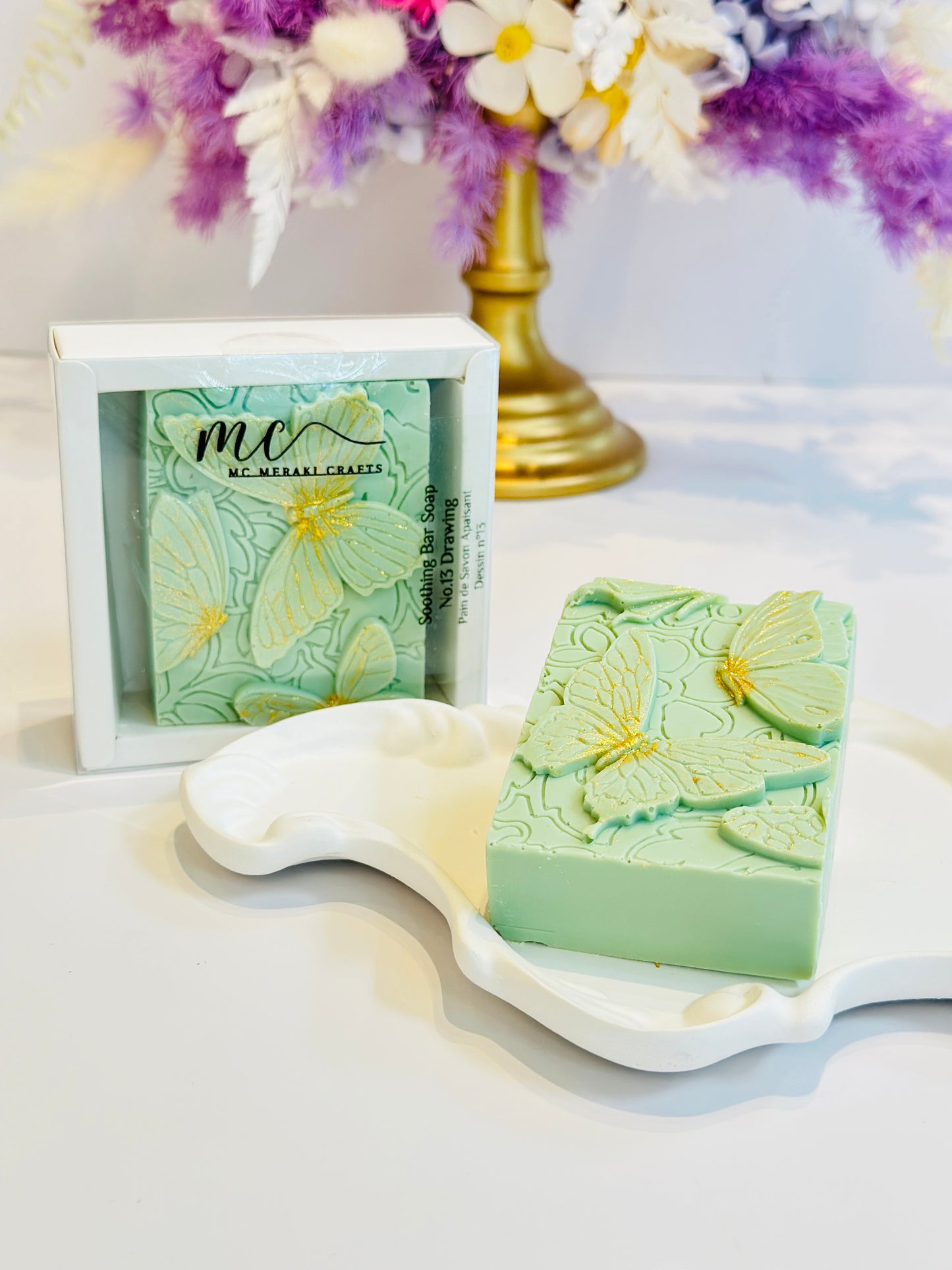 Soothing bar Soap No 13. Drawing - Scent : Savage