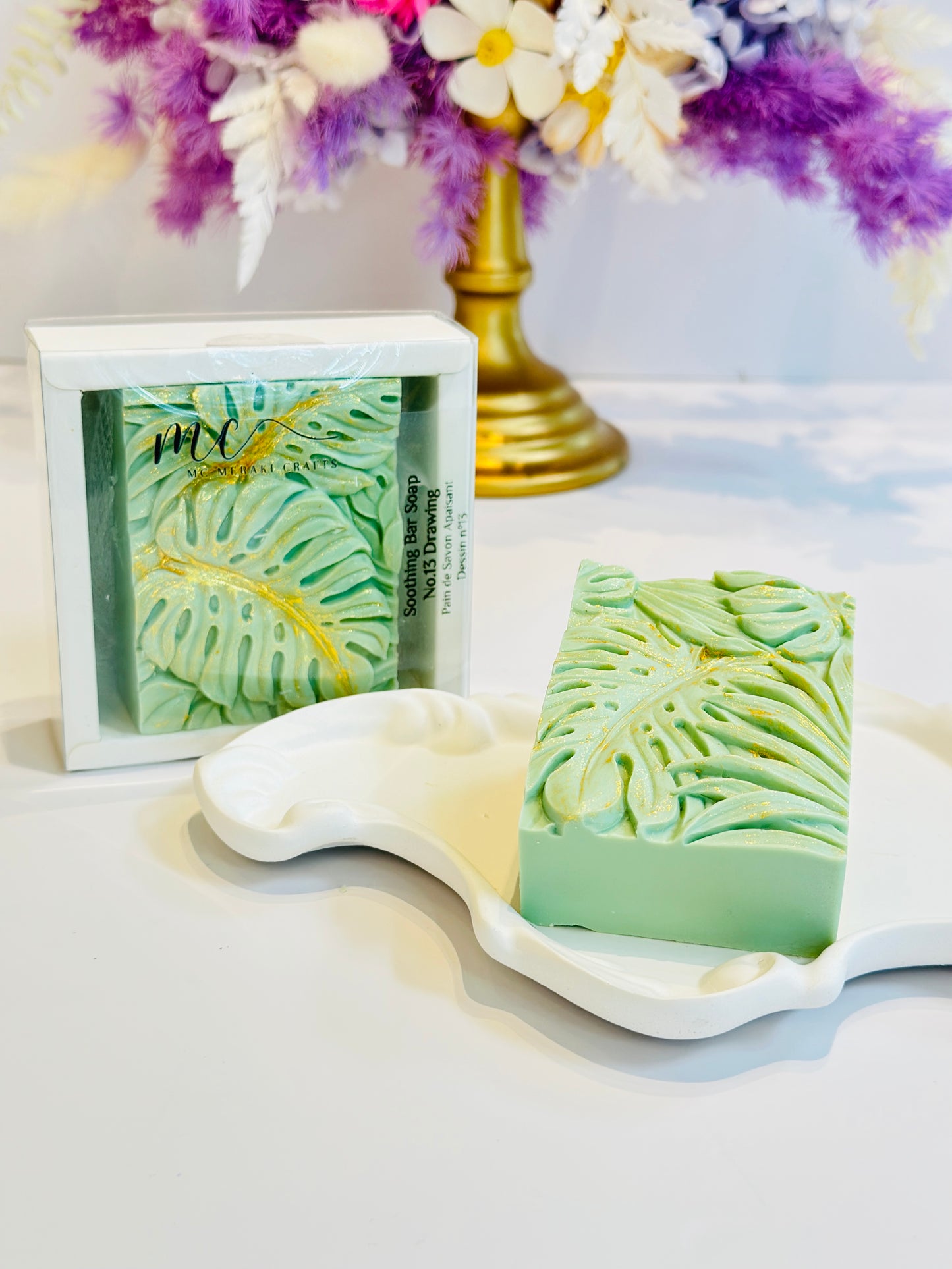 Soothing bar Soap No 13. Drawing - Scent : Savage