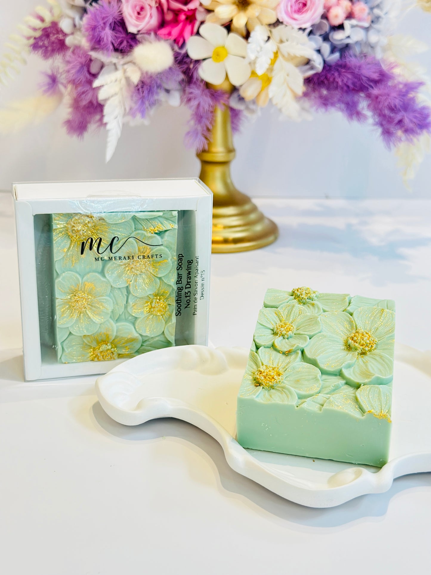 Soothing bar Soap No 13. Drawing - Scent : Savage