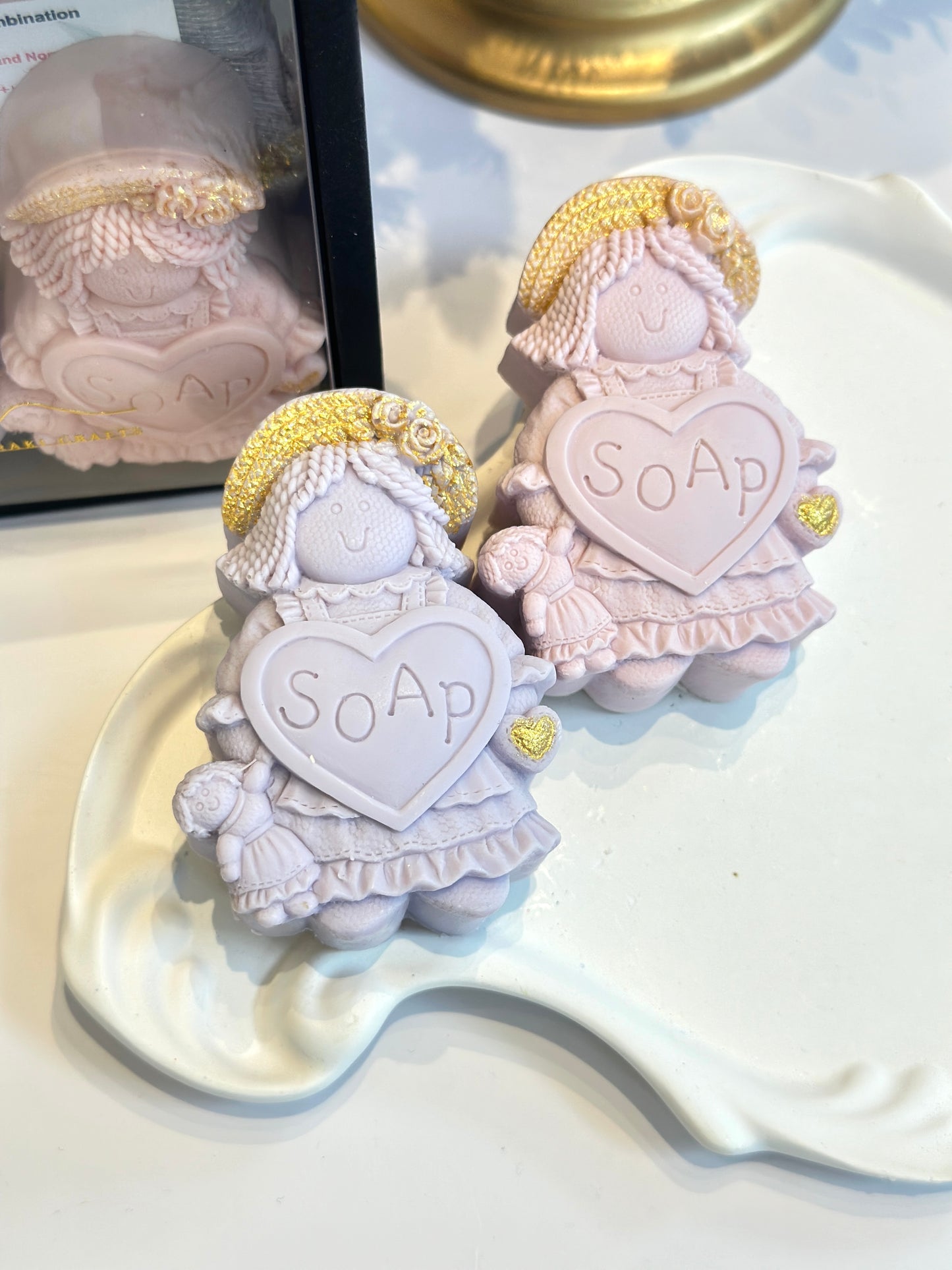 Soothing bar Soap No13. Drawing - Scent : Cherry Blossom & Lavender (Girls)