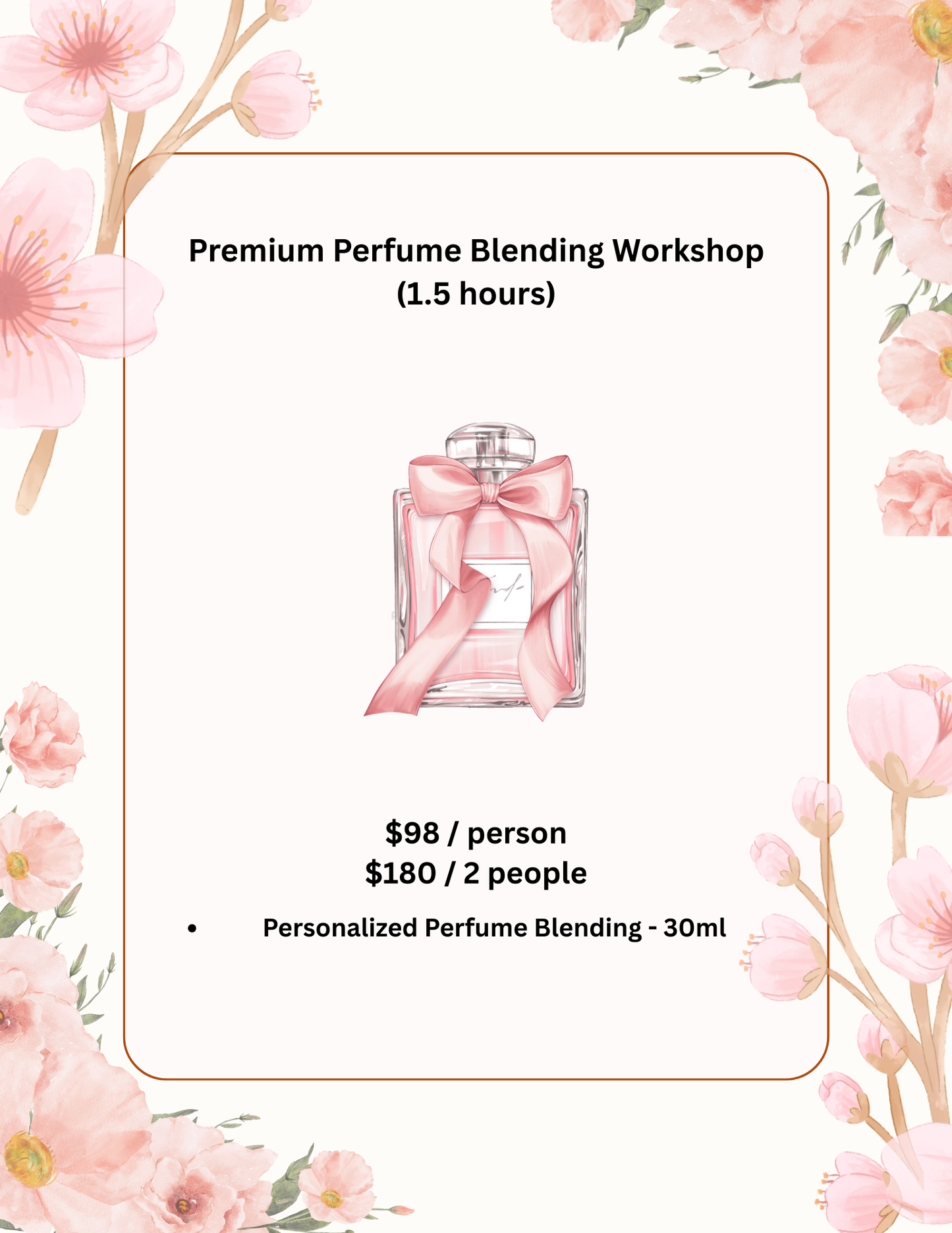 Personalized  Perfume Blending Workshop