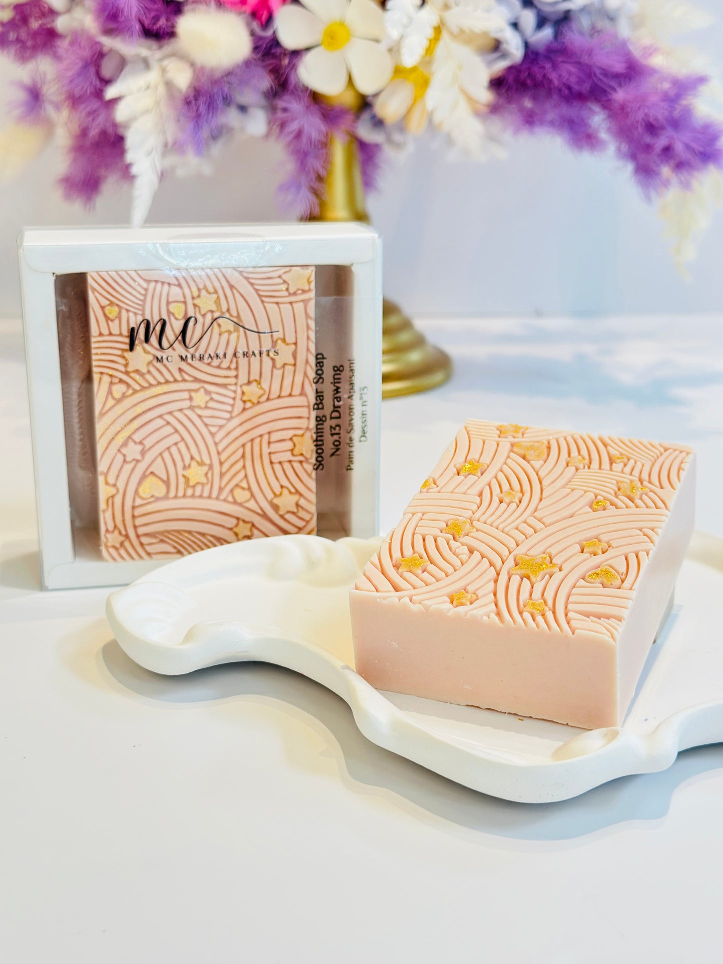 Soothing bar Soap  No 13. Drawing - Scent : Cherry Blossom