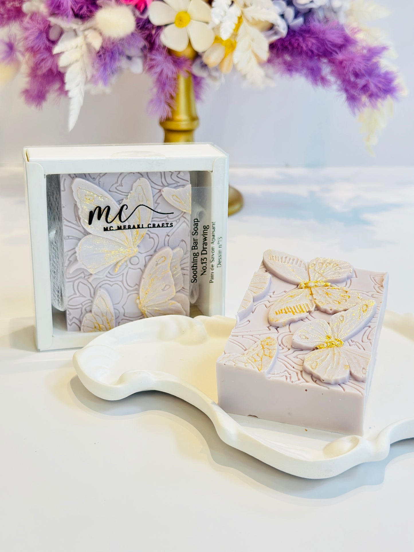 Soothing bar Soap  No 13. Drawing - Scent : Blossom