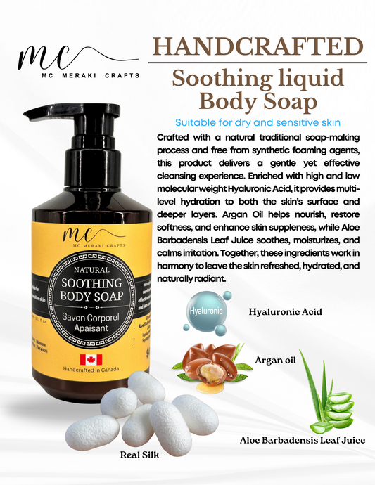Soothing liquid Body Soap - Suitable for dry and sensitive skin
